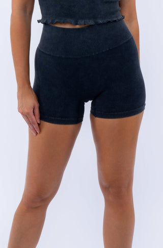 Ribbed Booty Shorts 3'' Inseam