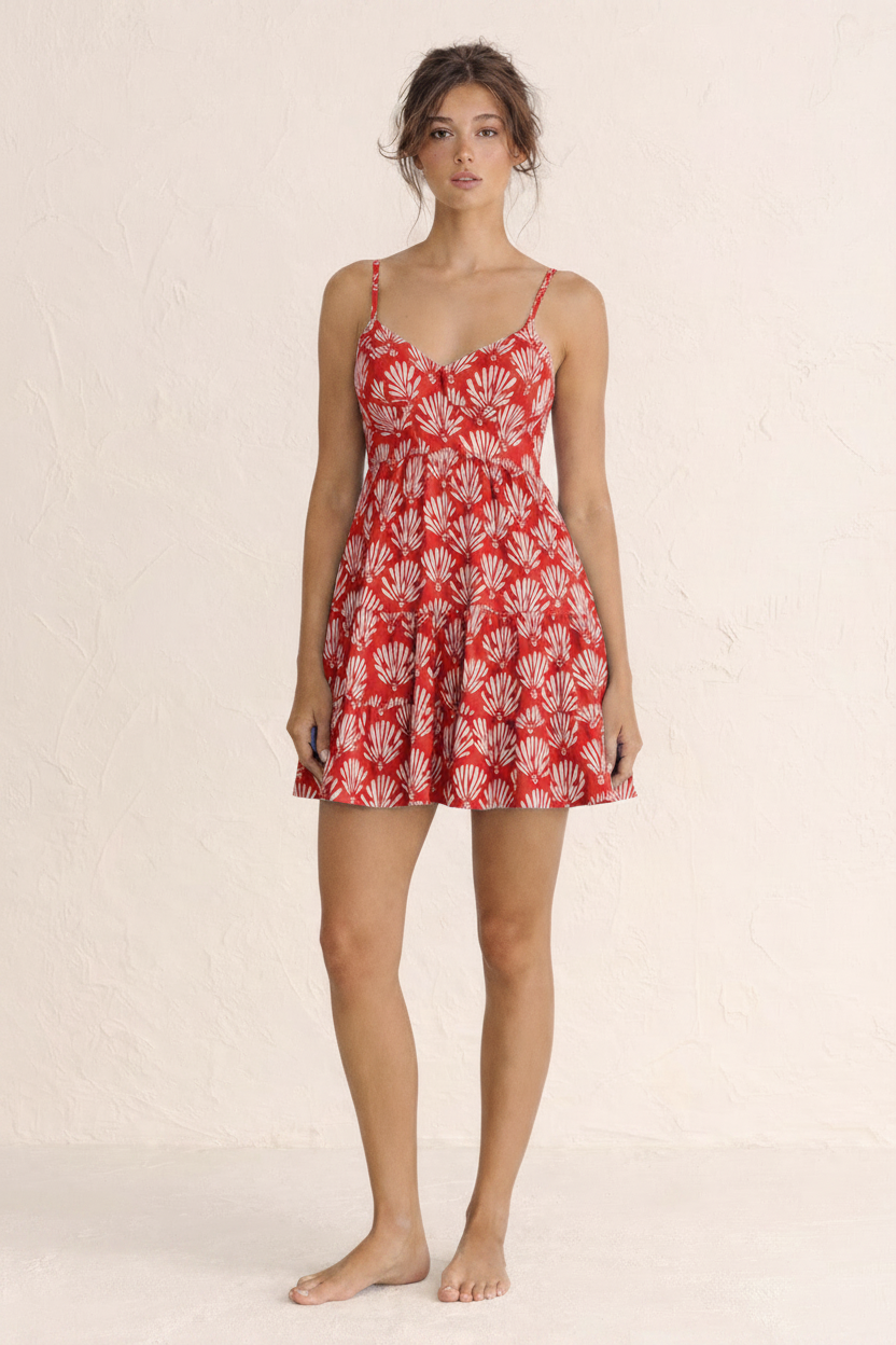 Azure Shell Mini Dress