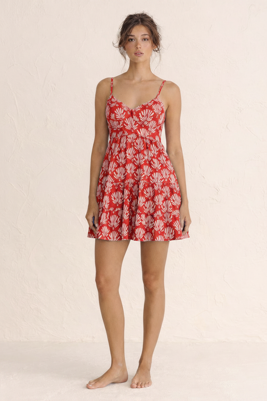 Azure Shell Mini Dress