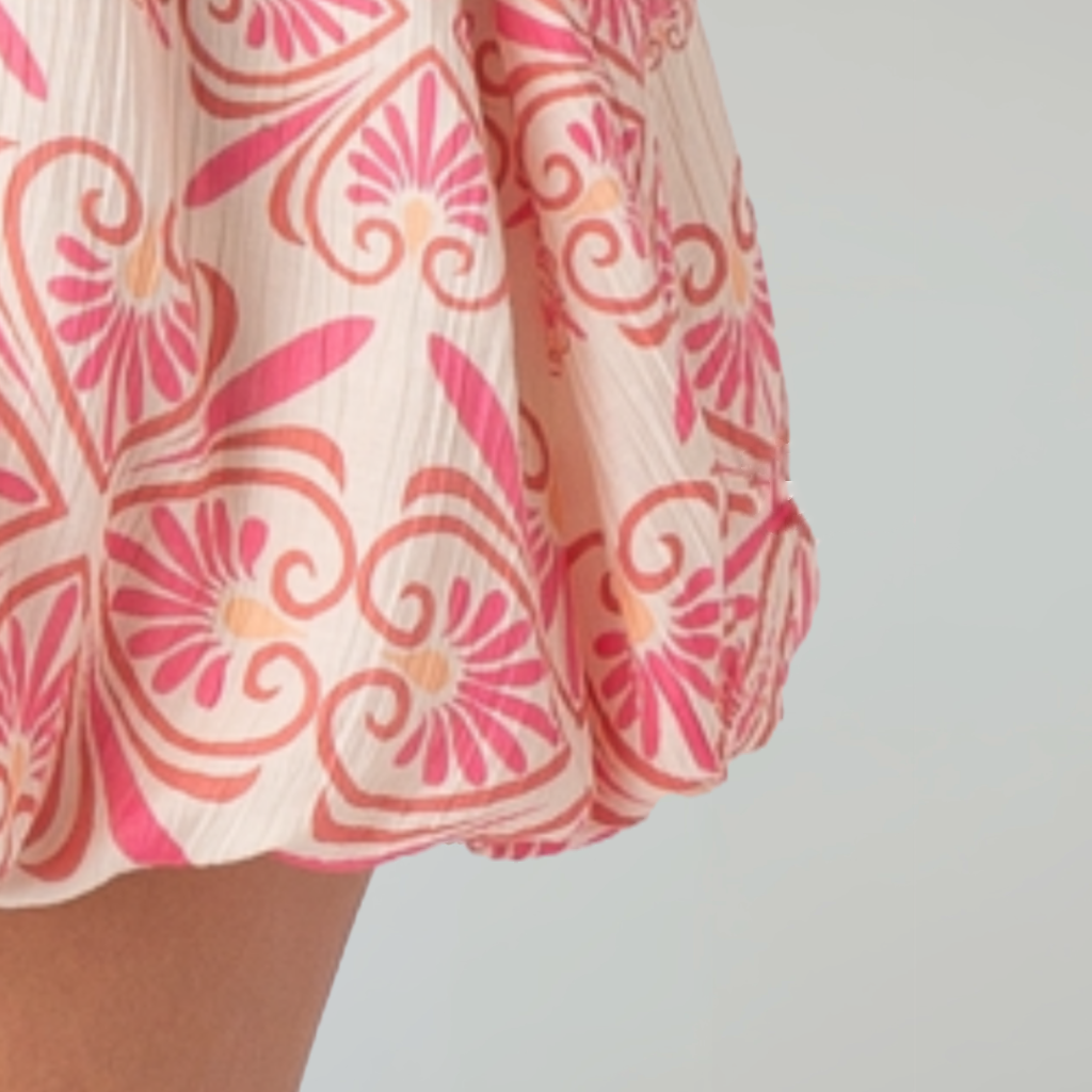 Blush Floral Halter Mini Dress wild tropical