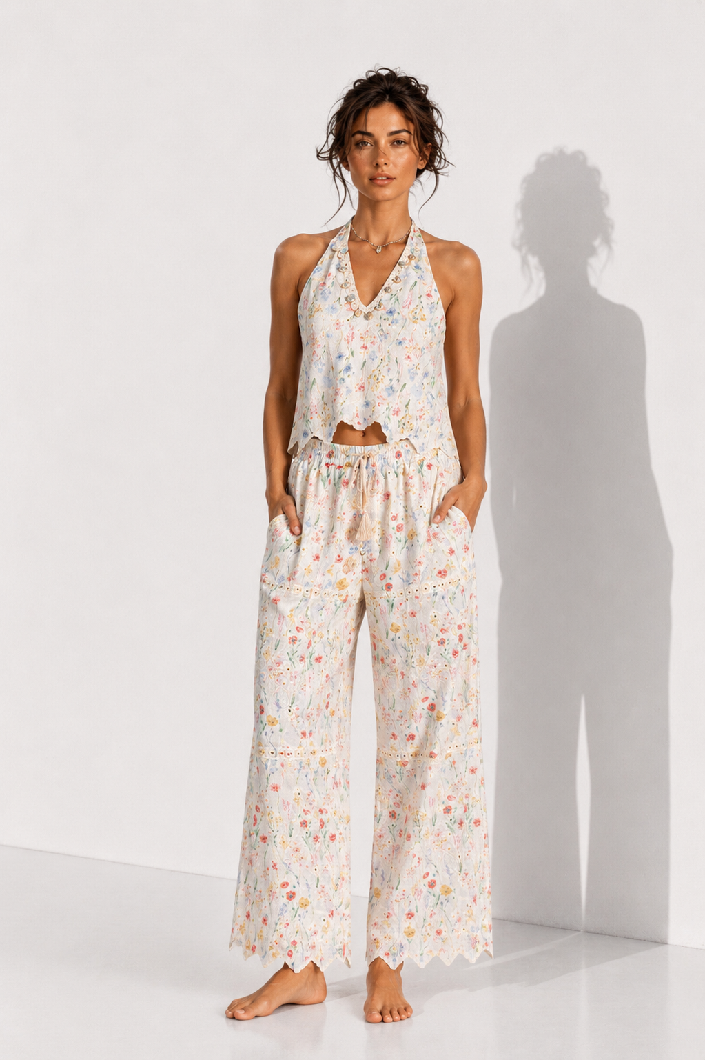 Floral Halter Co-ord 2 piece Set