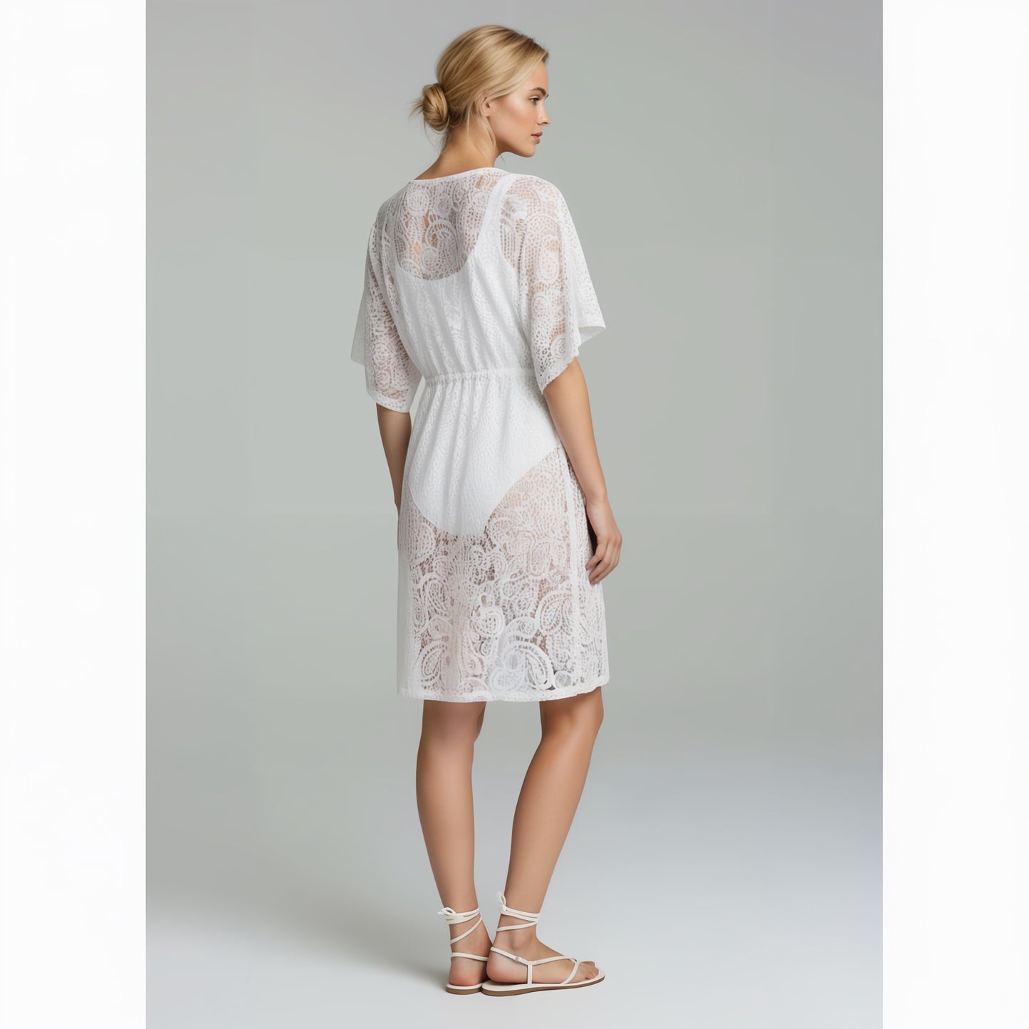 White Lace Cover-Up Dress.