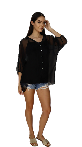 Silky Double Layer Blouse