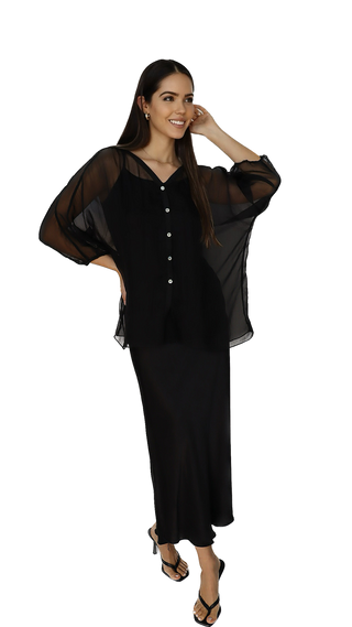 Silky Double Layer Blouse