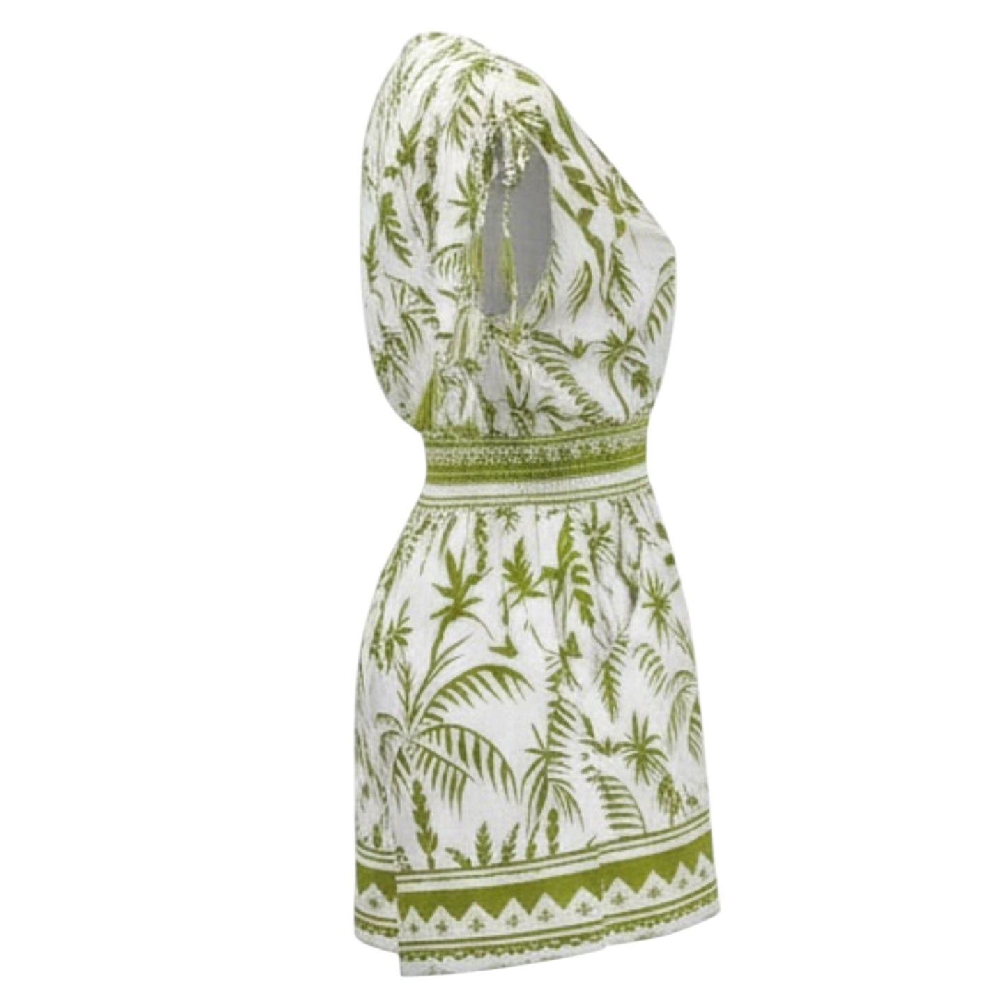 Palm Print Resort Mini Dress wild tropical