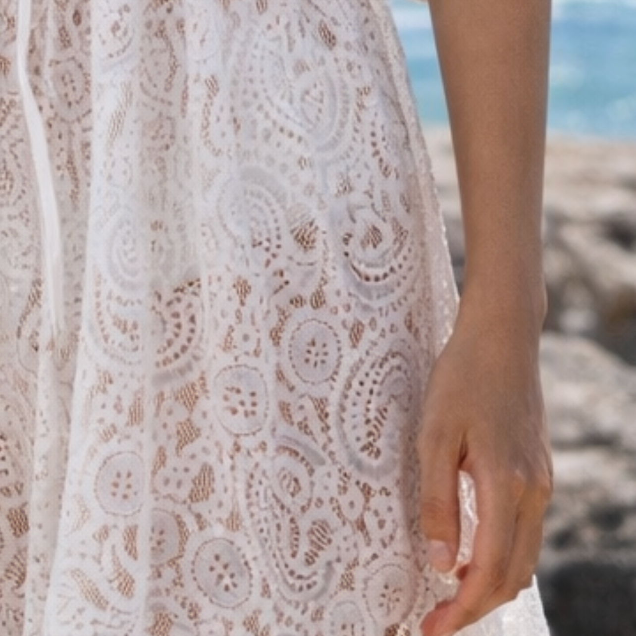 White Lace Cover-Up Dress.