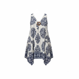 Slither Away Coral Pattern Cover-Up Dress ocean breeze