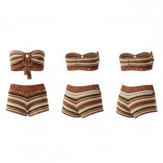 Rainbow Crochet Two-Piece Set