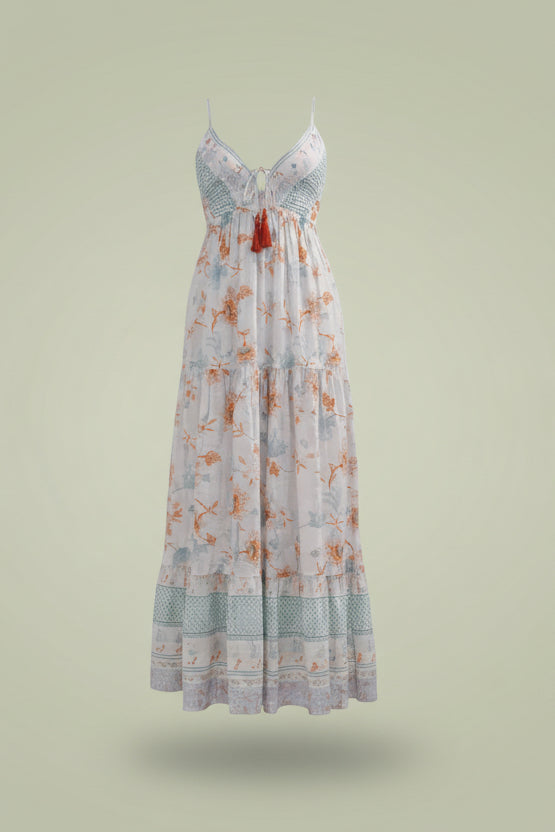 Floral Embroidered Maxi Dress