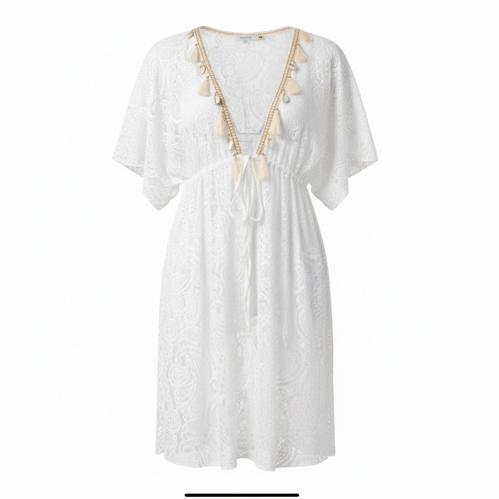White Lace Cover-Up Dress.