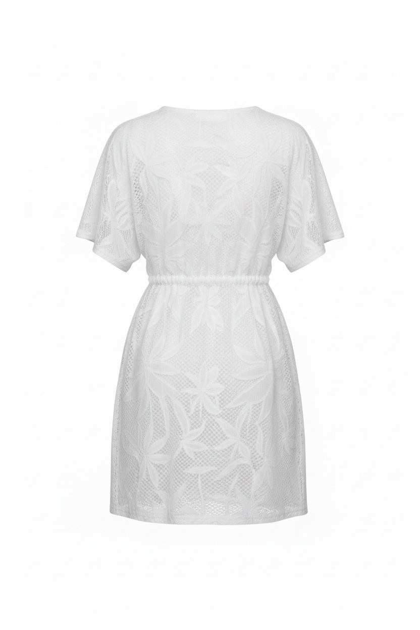 White Lace Resort cover up dress wild tropical