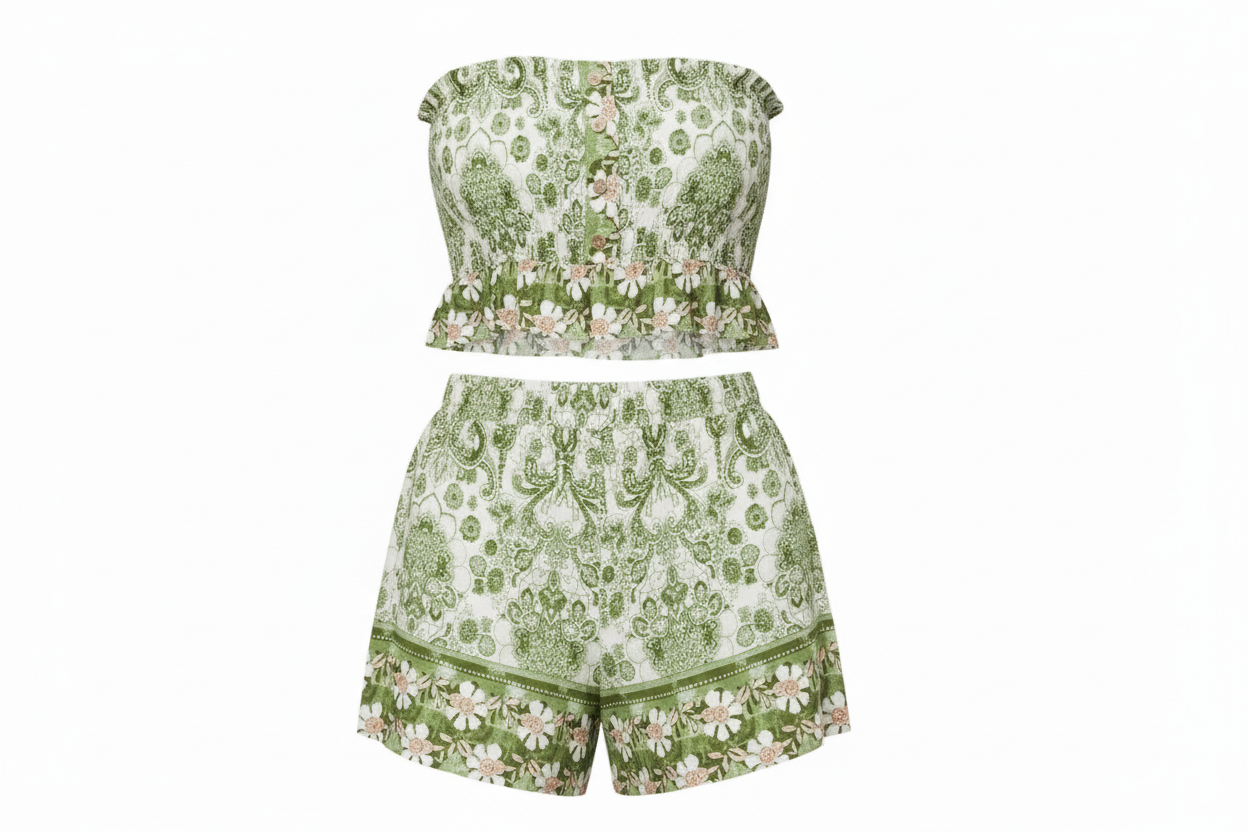 Green Paisley Resort Set