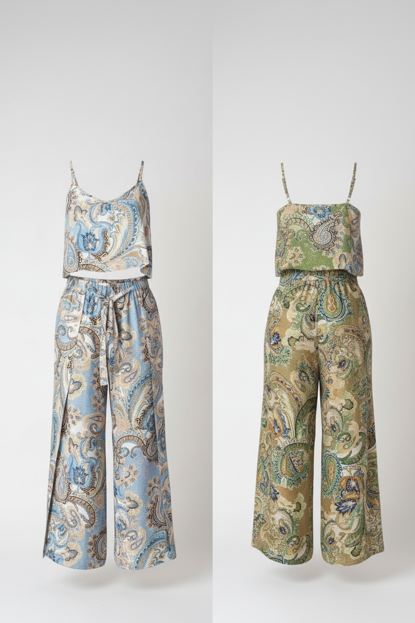 Two-Piece Set paisley vibe