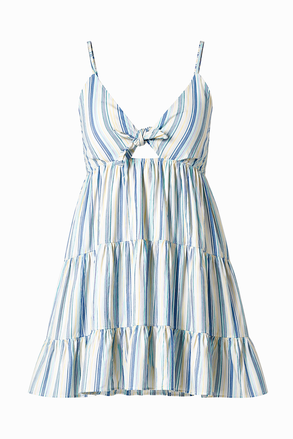 Striped Tiered Mini Dress