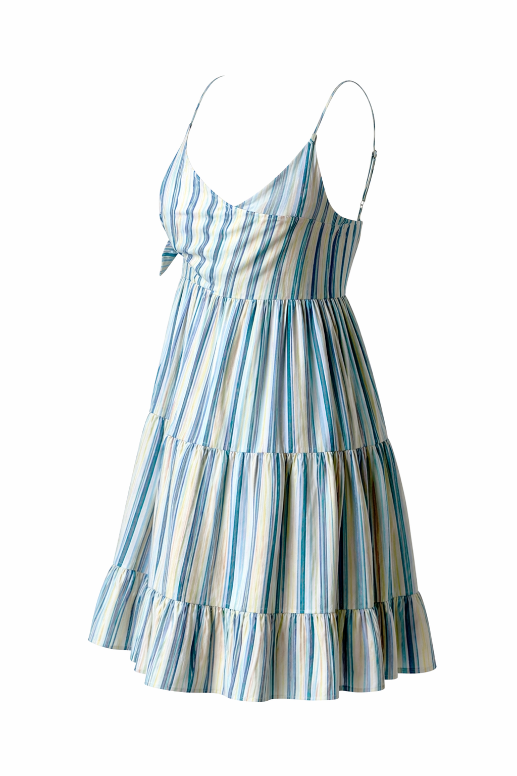 Striped Tiered Mini Dress