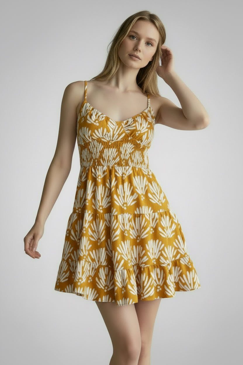 ocean breeze Print Mini Dress