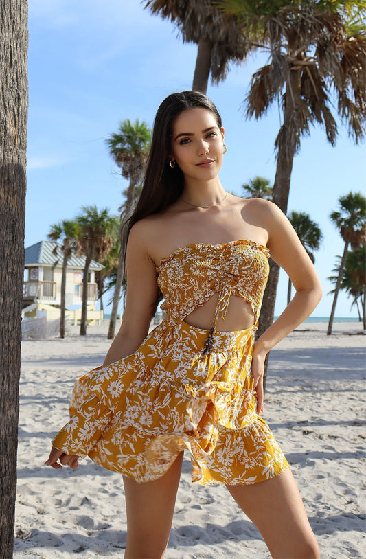 Open Waist  Flowy Dress