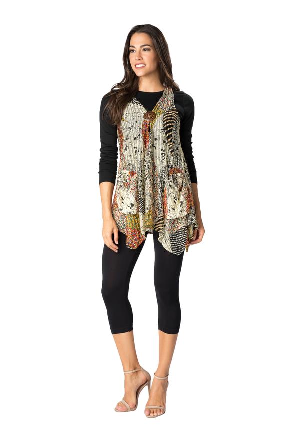 Plus Size Abstract Tunic W/ Pockets